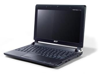 Acer Aspire One 531h - notebook, 10.1", Intel Atom N270 1.6GHz, 2GB RAM, 64GB SSD HDD, Intel GMA 950, bez DVD, 6cell baterie, XPP