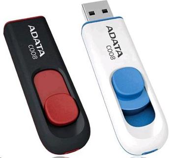 ADATA F C008 8GB - USB Flash Disk, černo červená