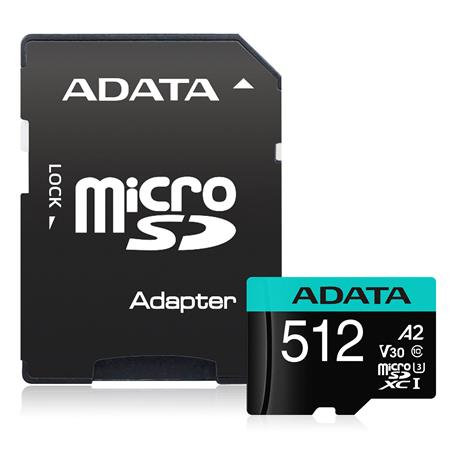 ADATA MicroSDXC 512GB U3 V30S až 95MB s + adaptér