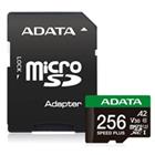 ADATA MicroSDXC karta 256GB Speed Plus, U3, C10, A2, V30 (R:180 W:160 MB s) + SD adaptér