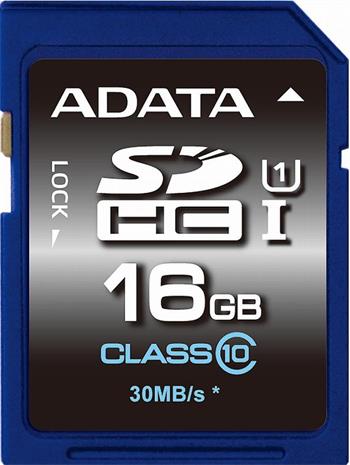 ADATA SDHC UHS-1 karta 16GB Class 10 (až 30MB s)