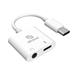 Akasa adaptér USB-C to 3.5mm Jack & PD 15W Nabíjecí port, bílá