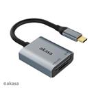 Akasa čtečka karet AK-CR-10BK (SD, microSD), externí, USB 3.2 Type-C