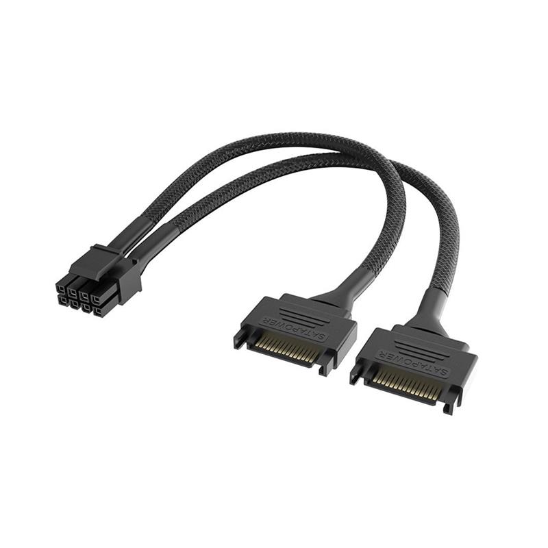 Akasa Dual SATA na 8-Pin CPU Power Adapter Cable