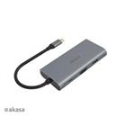 Akasa externí USB hub - USB typ-C na 9-in-1