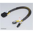 Akasa Redukce z 8pin (M) na 8pin (2x4pin) - 30 cm