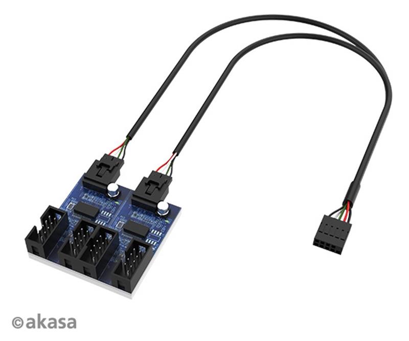 Akasa USB 2.0 interní HUB 1-4