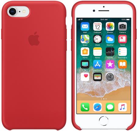 Apple silikonový kryt na iPhone 8/7, červená