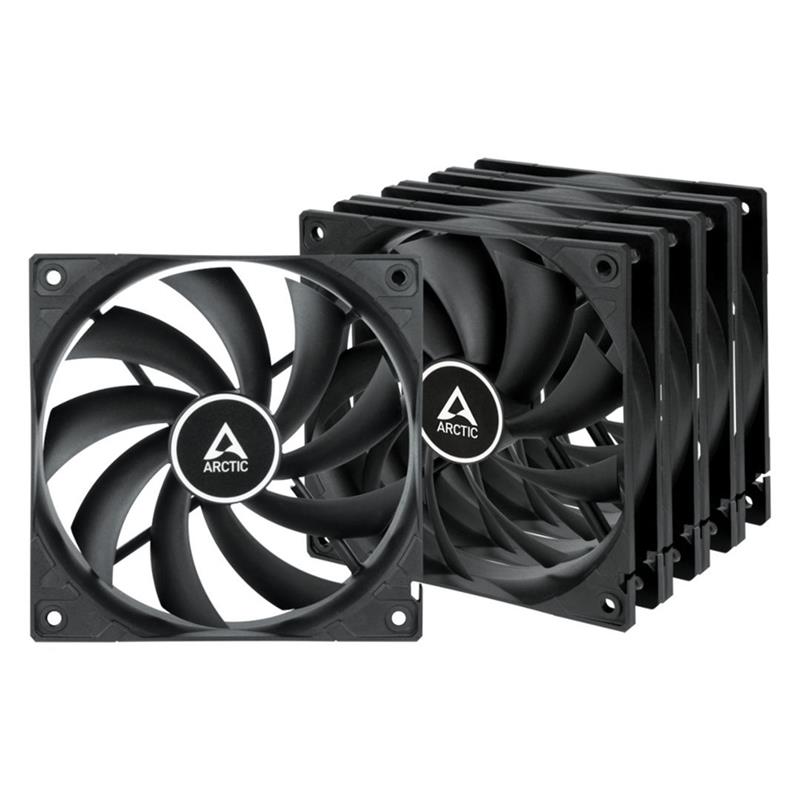 Arctic F12 Value Pack (Black) - Arctic F12 Case Fan - 120mm case fan low noise - Pack of 5pcs