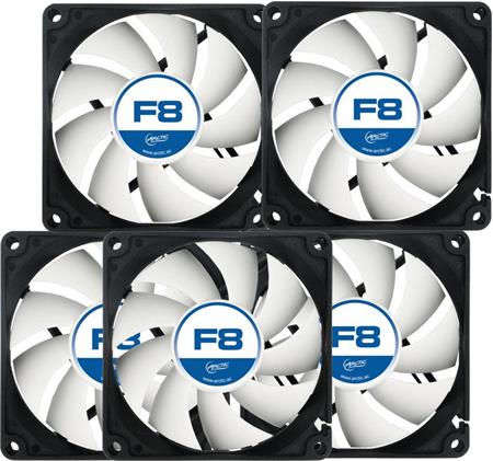 ARCTIC F8 (value pack) sada 5 ventilátorů - 80mm