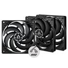 Arctic ventilátor P12 Slim PWM PST 3-Pack, 120mm, 4pin, PWM, černá