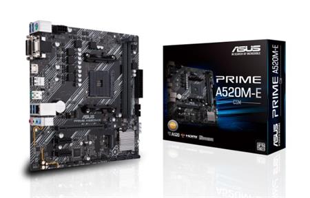 Asus PRIME A520M-E CSM, AM4, AMD A520, 2xDDR4, mATX; 90MB1510-M0EAYC