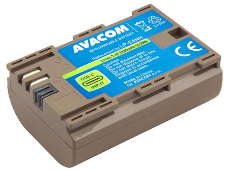 AVACOM baterie - Canon LP-E6NH vstup USB-C Li-Ion 7.4V 2250mAh 16.7Wh