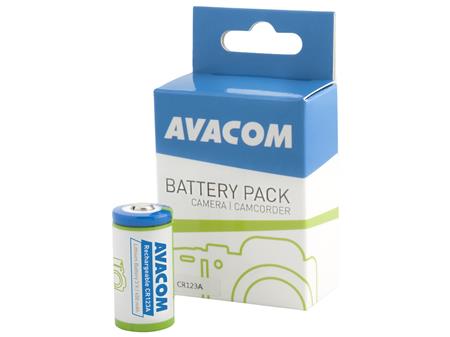 AVACOM baterie - Nabíjecí fotobaterie CR123A 3V 450mAh 1.35Wh