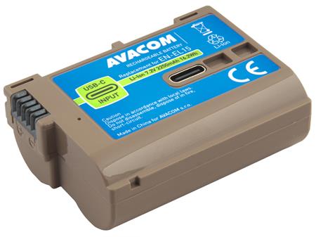 AVACOM baterie - Nikon EN-EL15 vstup USB-C Li-Ion 7.2V 2250mAh 16.2Wh