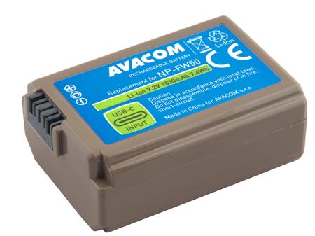 AVACOM baterie - Sony NP-FW50 vstup USB-C Li-Ion 7.2V 1030mAh 7.4Wh