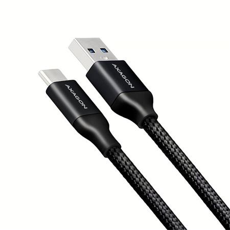 Axagon BUCM3-AM10B, SUPERSPEED kabel USB-C <-> USB-A 3.2 Gen 1, 1m, 3A, oplet, černý