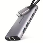 Axagon HMC-6G2L, USB 10Gb/s hub, 2x USB-A, 1x USB-C, HDMI 4k/60, RJ-45, PD 100W, kabel USB-C 15cm