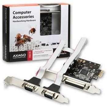 Axagon PCI-Express adapter 1x paralel + 2x sér.+ LP