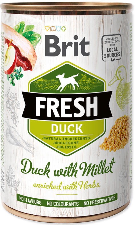 Brit Fresh Dog Duck with Millet 400g