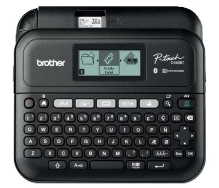 Brother PT-D460BTVP tiskárna samolepících štítků s kufříkem a 18mm páska - černá bílá, Bluetooth