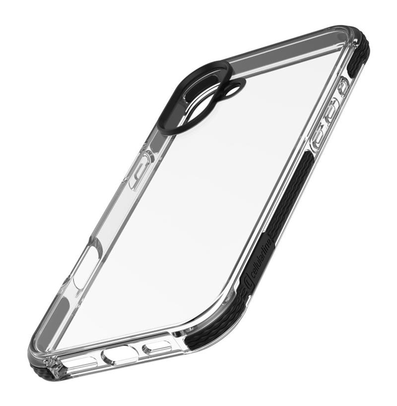 Cellularline Ultra ochranné pouzdro Tetra Force Strong Guard pro Apple iPhone 16, 2 stupně ochrany, transparentní