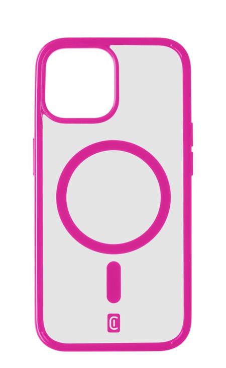 Cellularline Zadní kryt Pop Mag s podporou Magsafe pro Apple iPhone 15, čirý / růžový