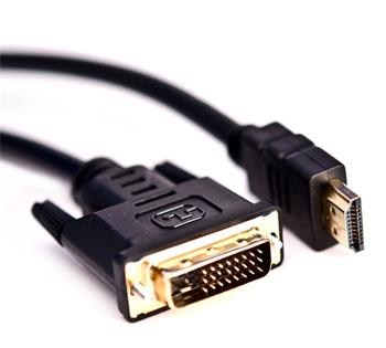 Crono kabel propojovací HDMI / DVI - video, HDMI samec , DVI 24 +1 samec, pozlacený, 1.8m
