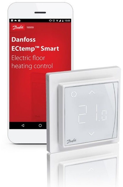 Комнатный термостат ectemp smart с wi fi подключением белый danfoss 088l1141