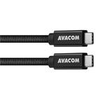 Datový a nabíjecí kabel USB Type-C - USB Type-C, 100cm, 100W E-Mark, černý