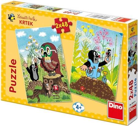 DINO Puzzle Krtek na mýtině 2x48 dílků