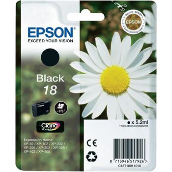 Epson Singlepack Black 18 Claria Home Ink C13T18014012