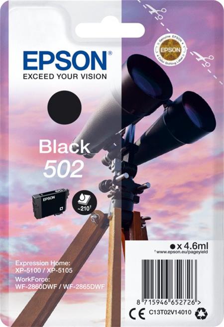 Epson Singlepack Black 502 Ink