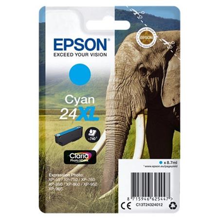 Epson Singlepack Cyan 24XL Claria Photo HD Ink C13T24324012 - originální