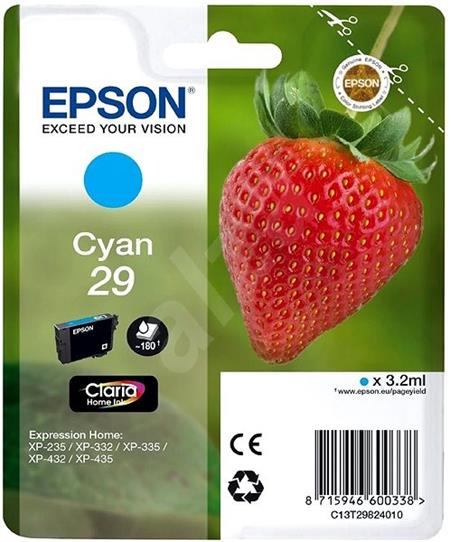 Epson Singlepack Cyan 29 Claria Home Ink C13T29824012