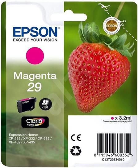 Epson Singlepack Magenta 29 Claria Home Ink C13T29834012