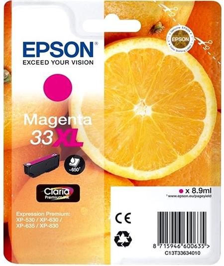 Epson Singlepack Magenta 33XL Claria Premium Ink C13T33634012