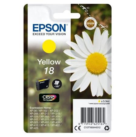 Epson Singlepack Yellow 18 Claria Home Ink C13T18044012