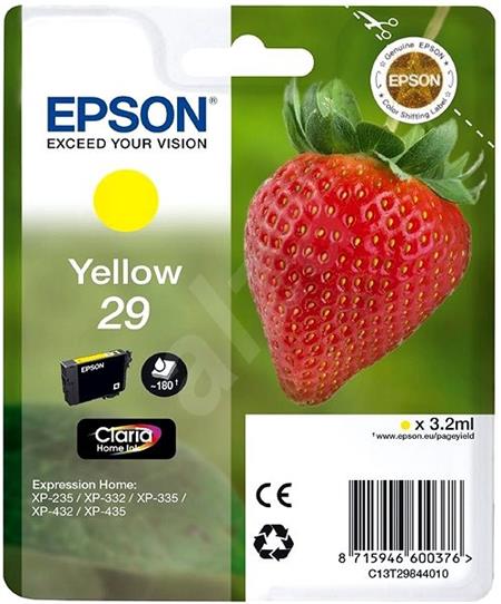 Epson Singlepack Yellow 29 Claria Home Ink C13T29844012