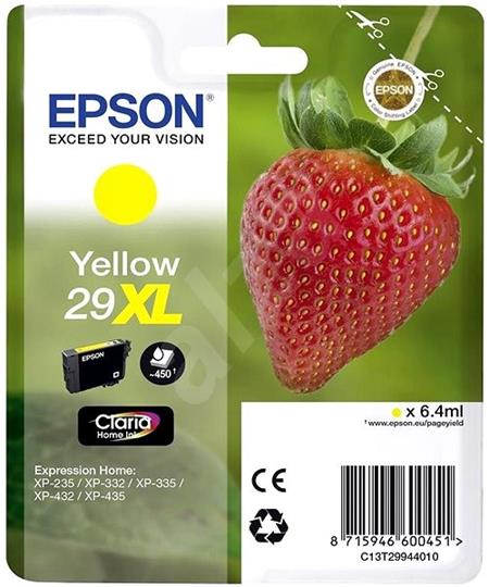 Epson Singlepack Yellow 29XL Claria Home Ink C13T29944012