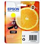 Epson Singlepack Yellow 33 Claria Premium Ink C13T33444012