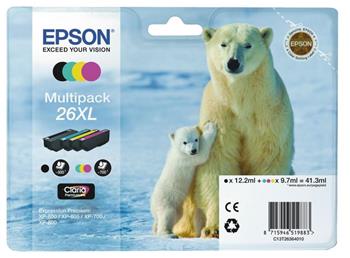 Epson T2636 Multip. 4-colours 26XL Claria Premium C13T26364010