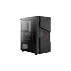 Eurocase Aerocool skříň Menace Saturn FRGB ML G, Mid tower, 2x USB 3.0, 2x audio, 1x 120mm FRGB Fan, bez zdroje