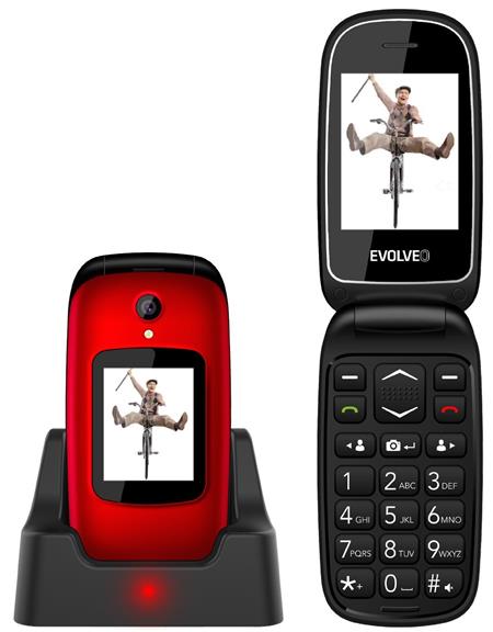 Evolveo EasyPhone FD, červený