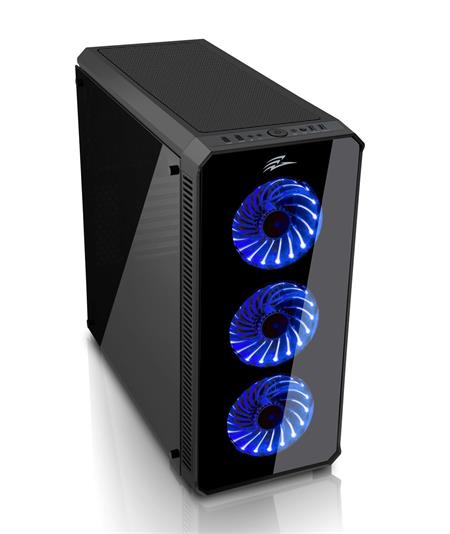 Evolveo RAY 5, case ATX, 3x LED modrý ventilátor