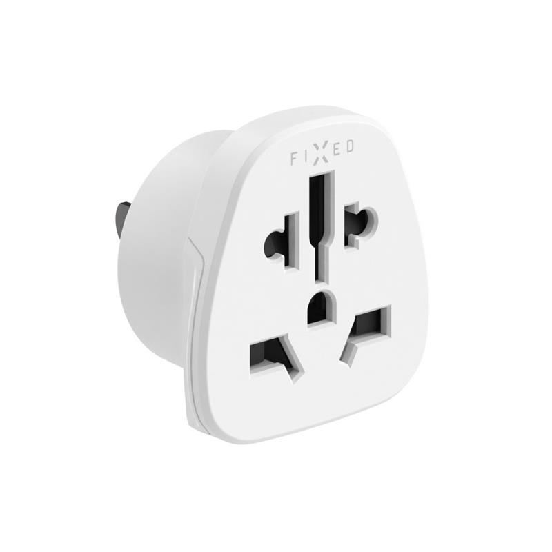 Fixed Adaptér USA Adapter pro zapojení UK, US, AUS nabíječek do USA zásuvek, bílý