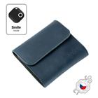 Fixed Kožená peněženka Smile Classic Wallet se smart trackerem Smile PRO, modrá