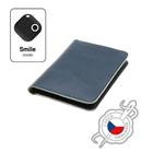 Fixed Kožená peněženka Smile Passport se smart trackerem Smile PRO, velikost cestovního pasu, modrá