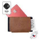 Fixed Kožená peněženka Smile Tiny Wallet se smart trackerem Smile PRO, hnědá