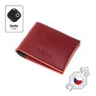 Fixed Kožená peněženka Smile Wallet se smart trackerem Smile PRO, červená